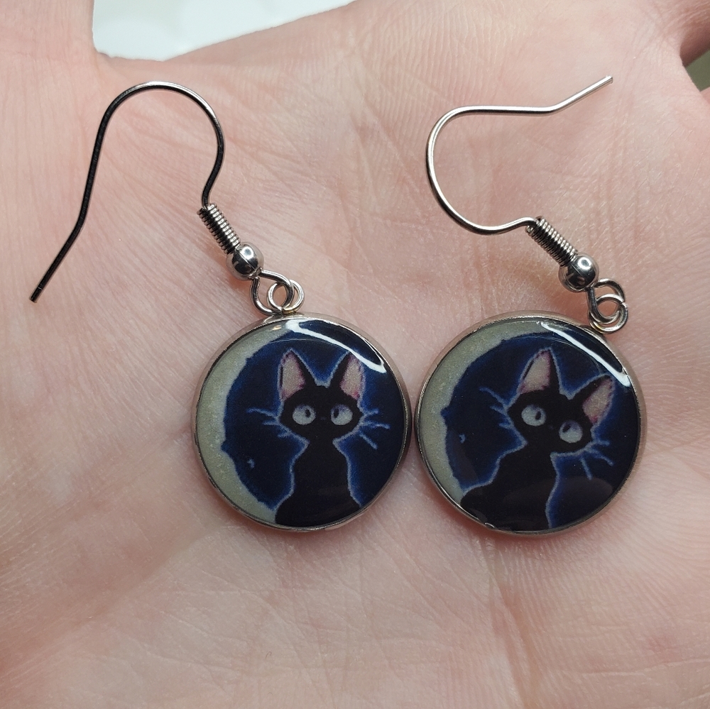 Jiji Dangle earrings from Kiki's Delivery Service Studio Ghibli movie